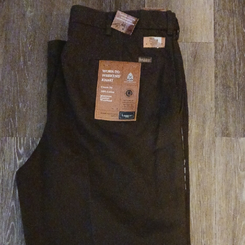 Haggar Men's Black Work-to-Weekend Pants